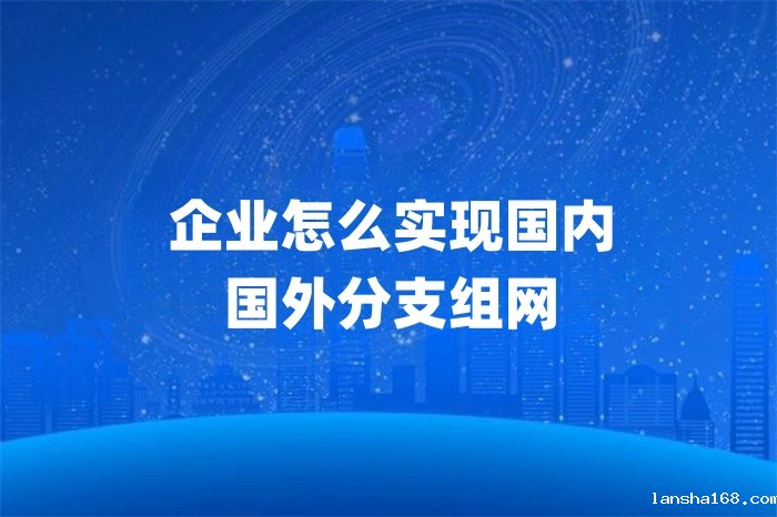 企业怎么实现国内国外分支组网 企业怎么实现国内国外分支组网