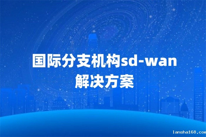 国际分支机构sd-wan解决方案