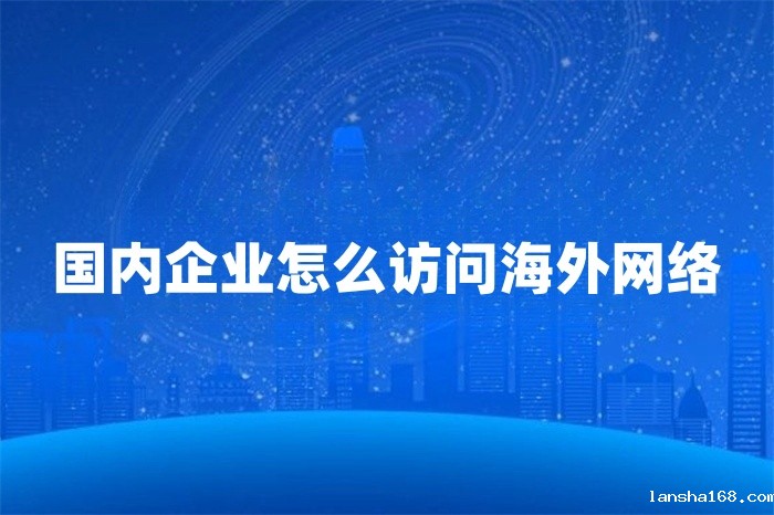 国内企业怎么访问海外网络