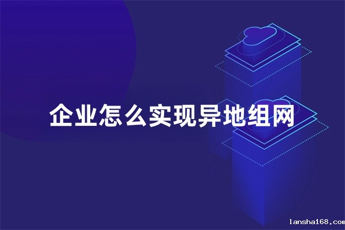 企业怎么实现异地组网